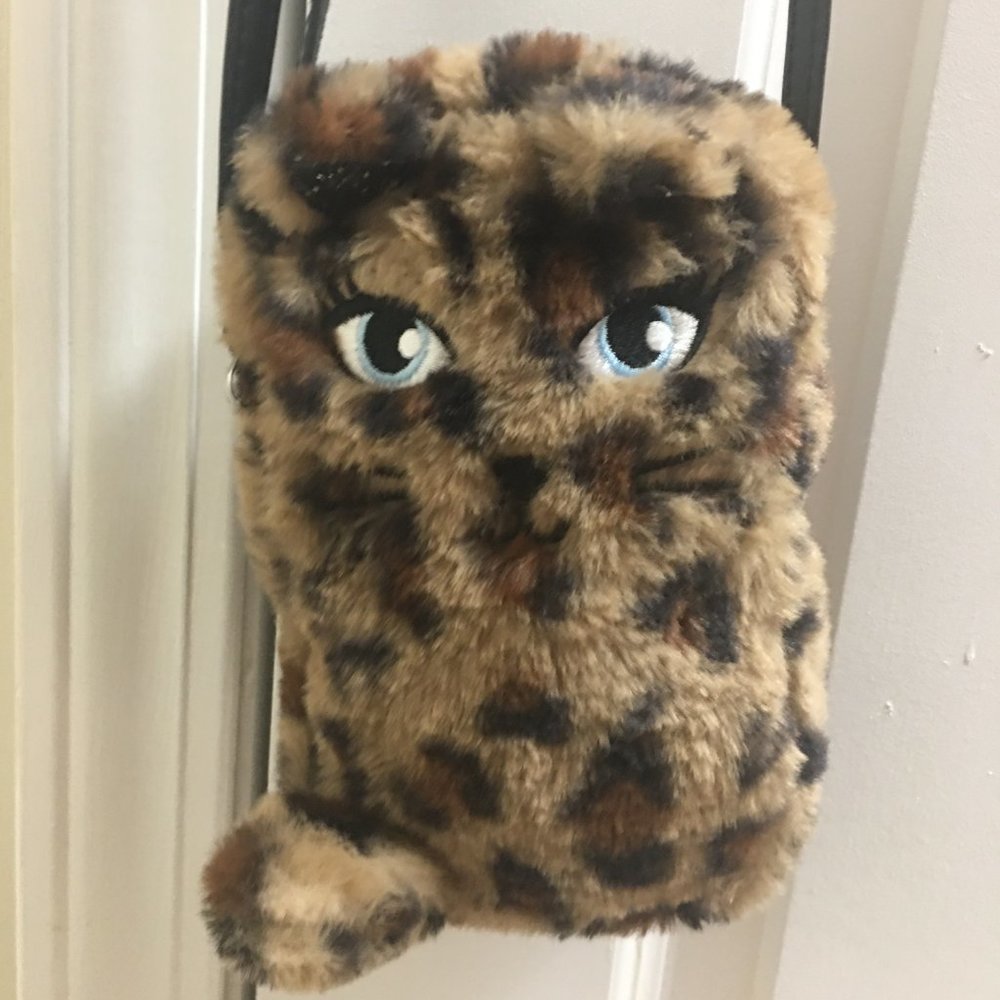 Plush Leopard Cat Purse